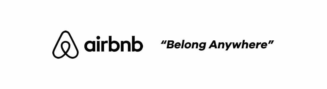 Airbnb Iconic Brand Tagline - Belong Anywhere