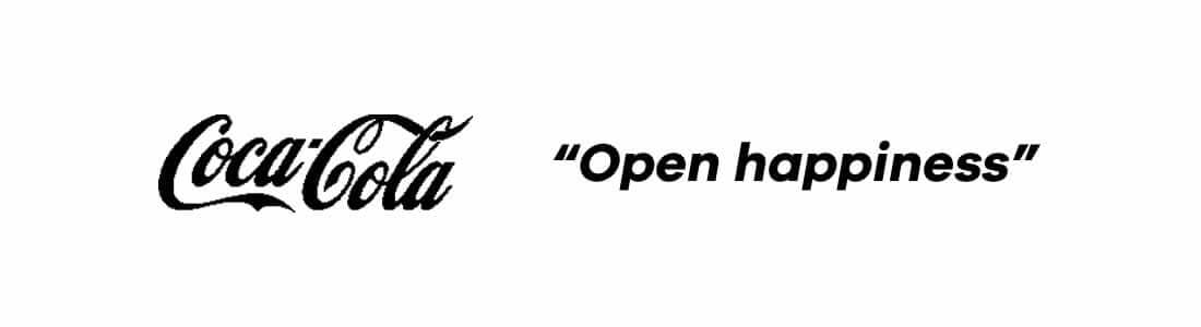 Coca-Cola Iconic Brand Tagline - “Open happiness”