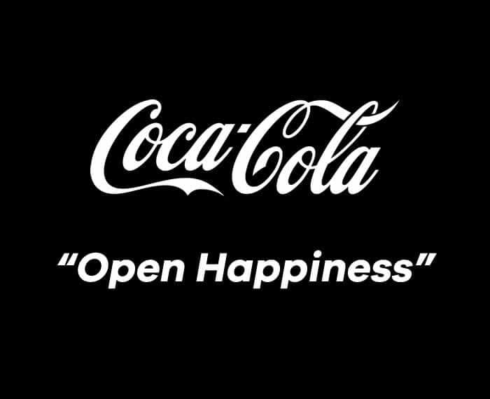 Coca-Cola Tagline Slogan - Open Happiness