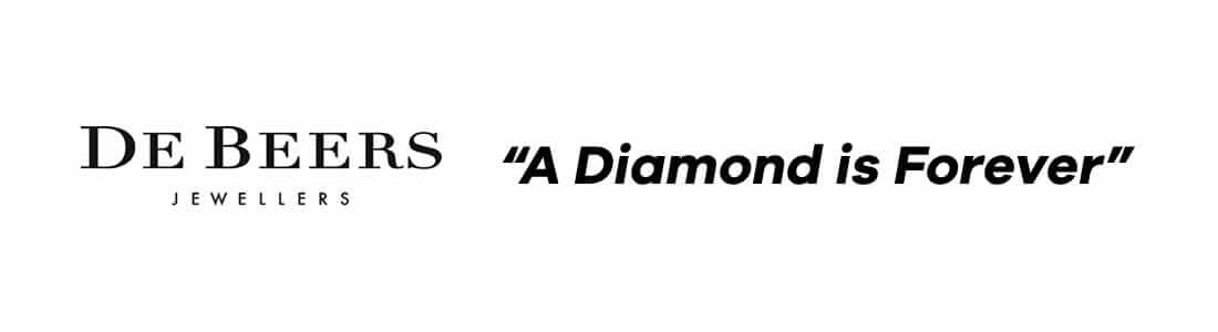 De Beers Iconic Brand Tagline - “A diamonds is forever”