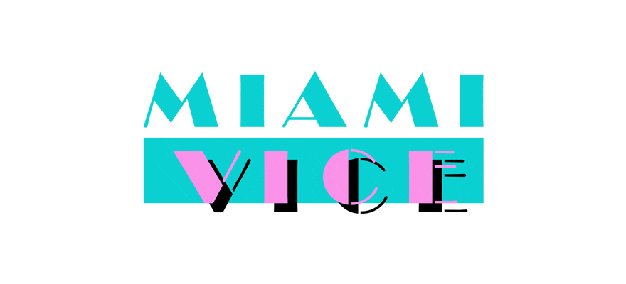 Famous 80s Logos - Miami Vice Logo Design