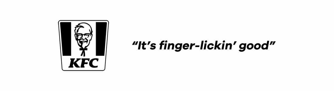 KFC Iconic Brand Tagline - It’s finger-lickin’ good