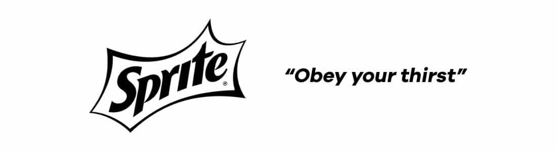 Sprite Iconic Brand Tagline - Obey your thirst