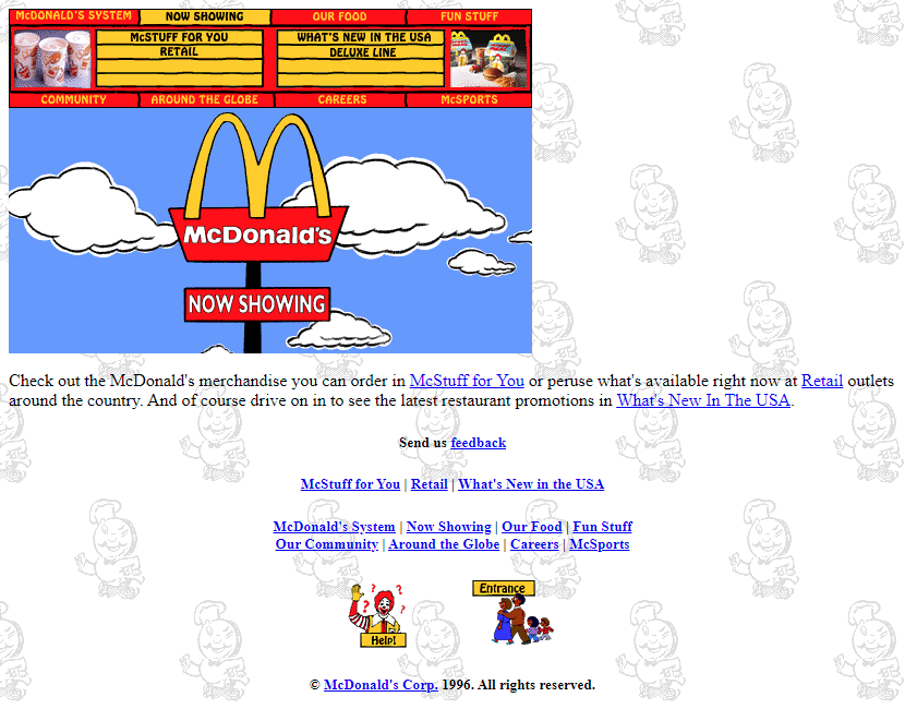 mcdonalds-1996 - First Website